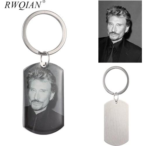 Personalized Photo Keychain Custom Engrave Keychains Customized Stainless Steel Keyring Couple Key Chain Accessories Lovers Gift