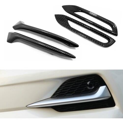 Carbon Look For Nissan Qashqai J11 2019 2020 Front Rear Fog Light Eyebrow Cover frame trim accessories