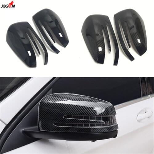 Carbon Fiber Look / Black For Mercedes Benz A B C E S CLA GLA CLS W176 W246 W204 W212 C117 X156 W221 Side Rearview Mirror Cover