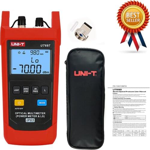 UNI-T UT697 Optical Multimeter (Power Meter & LS)Wavelength Range:800nm~1700nm,Typical Outputoptical Power:-4dBm