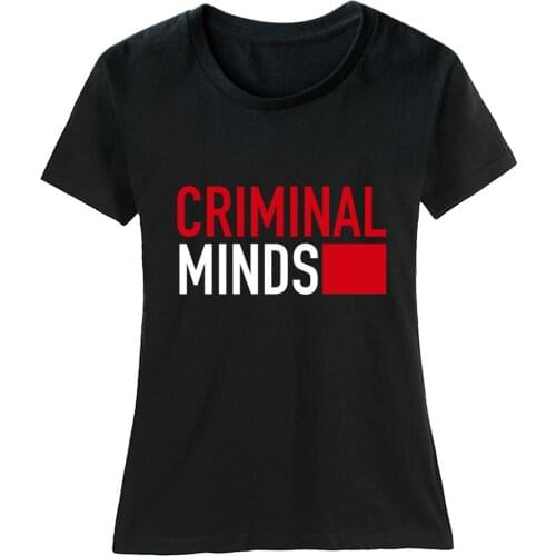 Cotton Girl Woman Short Sleeve T Shirt Criminal Minds Name Logo Couple Clothes Summer ZIIART