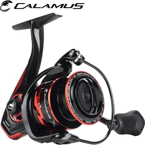 Calamus X2 Spinning Fishing Reel 9+1 High Performance BB 5.2:1 Gear Ratio 12KG Max Drag Aluminum Spool lightweight Fishing Coil