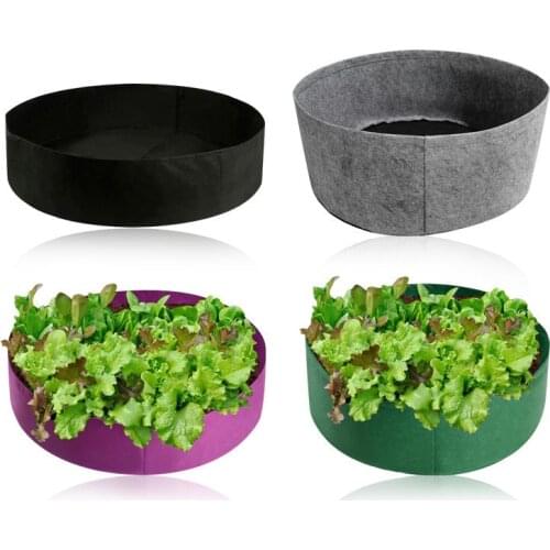 Round Plant Bed Garden Flower Planter Elevated Breathable Felt Fabric Vegetable Box Nursery Production Planting Grow Bag