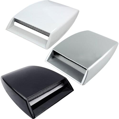 Hot sale Black White Sliver Universal Car Fake 3D Vent Plastic Sticker Hood Scoop Exterior Decoration