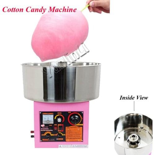 Electric /Gas Cotton Candy Machine Commercial Candy Cotton Maker Stainless Steel Candy Cotton Machine in Pink Color WY-771
