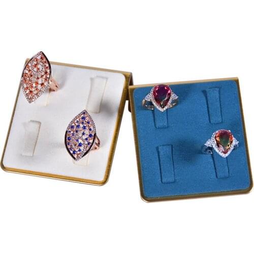 Metal Microfiber Jewelry Props Earrings Display Holder Creative Beveled Jewelry Stand Jewelry Display Decoration Stand