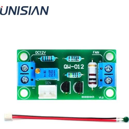UNISIAN Fan control Module temperature controller used for for Amplifier PC Fan with Wired Cable DC12V