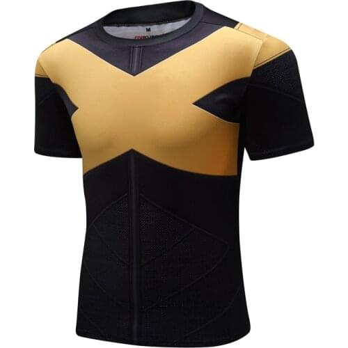Fitness man tights Compression Shirt 3D Printed T shirts Men Halloween Cosplay Costume Short Sleeve Tops For Male Clothing