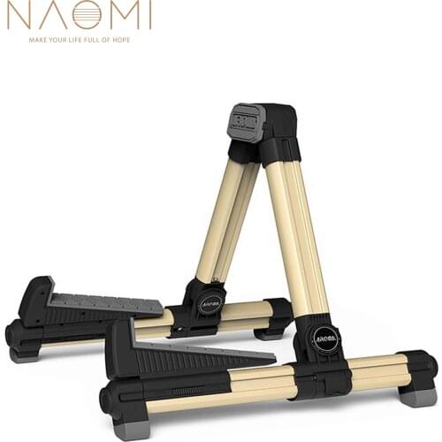 NAOMI Guitar Stand AGS-08 Electric Guitar Stand Folding Adjustable Guitar Stand Aluminum Alloy A-Frame Stand Gold Guitar Parts