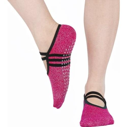 Professional Non-slip Yoga Socks With Parallel Bars Dance Ballet Womens Sports Socks Cotton Female Fitness Pilates Socks