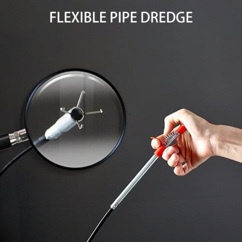 Kitchen Pipe Foreign Body Gripper Dredge 160cm Sewer Artifact With Catch Hook Wire Spring Tool