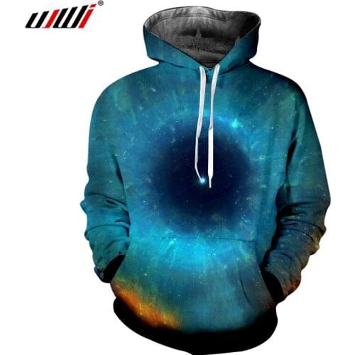 UJWI 3d Hoodies Men Fashion Print Space Galaxy Sweatshirts 2018 Autumn New Hip Hop Streetwear Punk Style Casual Pullovers Unisex
