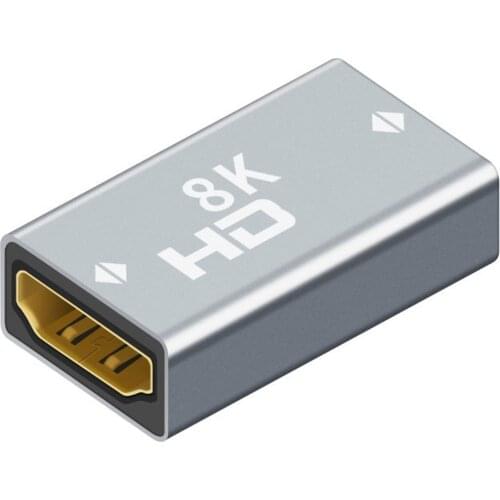 Converter Extender HDMI-Compatible Cable Cord Extension Adapter 8K@60Hz HDMI-Compatible Female to Female for PC TV Projector