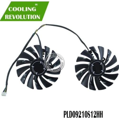 2PCS/SET PLD09210S12HH DC12V 0.40A 4pin Graphics card fan for MSI GTX 1070Ti ARMOR 8G