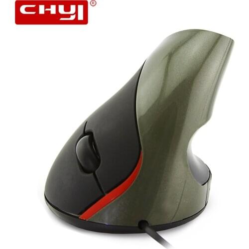 CHYI Wired Vertical Mouse Ergonomic 5 Buttons 1600 DPI Optical Computer Mice Healthy Upright Gaming Mause Gamer for Laptop PC
