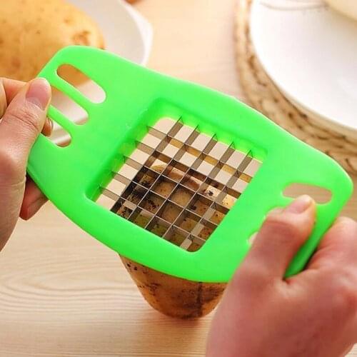 1pcs Stainless Steel Potatoes Cutting Device French Fry Fries Cutter Potato Vegetable Slicer Tools Chopper Kitchen Cooking Tools