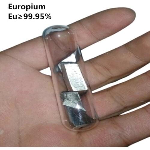 10g Metal Europium Specimen-99.95% Pure Rare Earth Metal Eu- Glass Seal