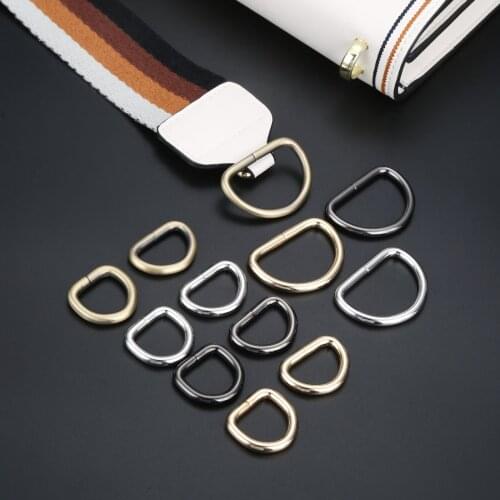 2 Pcs 20mm/25mm/38mm D Ring Metal Buckles Dee Clasp DIY Belt Strap Chain Luggage Leather Bag Handbag Zinc Alloy Buckles 4 Colors