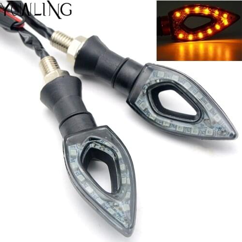 2 pieces Motorcycle Turn Signal Light Flexible 12v LED Turn Signals Indicators Universal Blinkers Flashers for Honda GROM MSX125