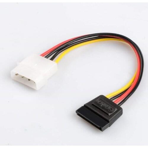 LBSC 2 Pack SATA 15 pin to 4 pin LP4 Molex Power Cable Adapter (20 cm)