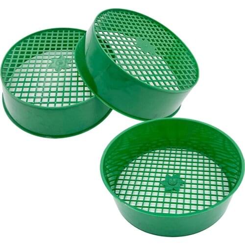 3PCS Soil Sieve Garden Riddle Mesh Seedling Tool For Gardening Plastic Garden Planting Strainer Sieve Garden Tool