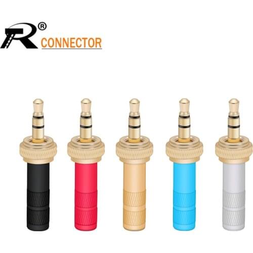 4pcs New Mini Jack 3.5 mm 3Pole Screw Lock Stereo Jack Plug Soldering Audio Jack for DIY Stereo Headset Earphone