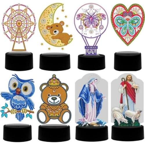 Diamond Painting Light DIY Drill Lamp Special Shape LED Diamond Embroidery Mosaic Kit Needlework Craft Home Decoration
