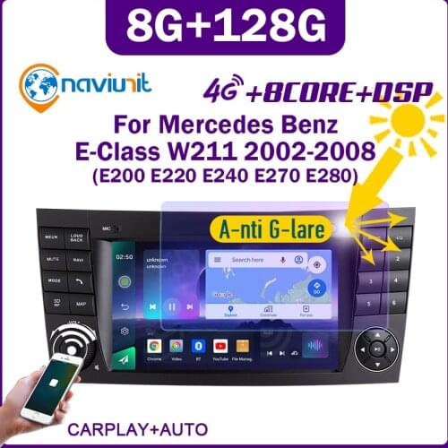 PX6 Car intelligent system 2 din radio android 10 screen For Mercedes Benz E-Class W211 CLK W209 W463 W219 2001-2009 autoradio