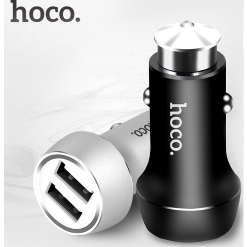 HOCO Z7 Car Charger Dual USB for iPhone iPad Xiaomi Samsung Mobile Smart Phone Adapter 2 USB 2.4A Universal Double Port Charging