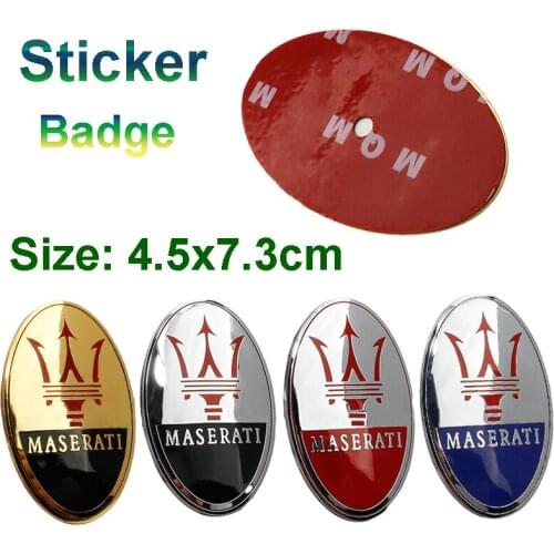 Car Body Badge Front Hood Emblem Stickers for Maserati Quattroporte Levante Granturismo Ghibli Gransport Granlusso Cabrio Coupe