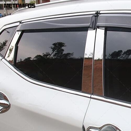 For Nissan Qashqai Rogue Sport 2014-2018 2019 Window B C Pillar Cover Trim Decoration Sticker Exterior Accessories Car Styling