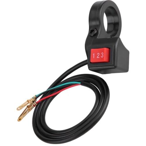 22mm 7/8in Handlebar Electric 3 Speed Module Switch Shift For Motorcycle E-Bike Scooter Made Of Premium Plastic And Metal