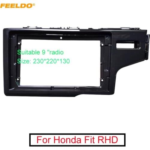 FEELDO Car Audio 9" Big Screen 2DIN Fascia Frame Adapter For Honda Fit (HK) Dash Fitting Panel Frame Kit
