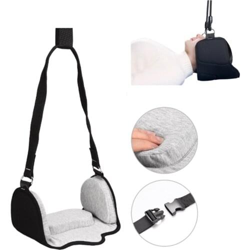Hammock for Neck Pain Relief Traction Device w/Adjustable Sponges Neck Stretcher for Shoulder Relaxation at Home or The Office