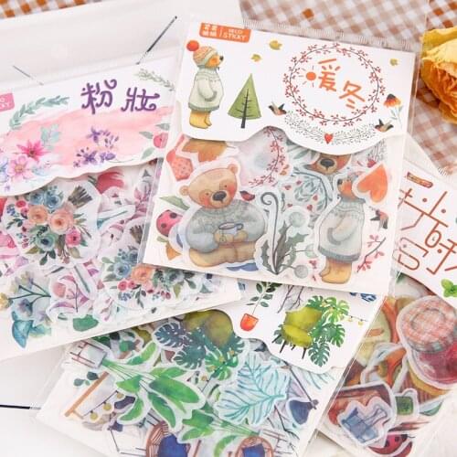 Kawaii Unicorn cat flower Decorative Washi Stickers Scrapbooking Stick Label Diary Stationery Album Stickers