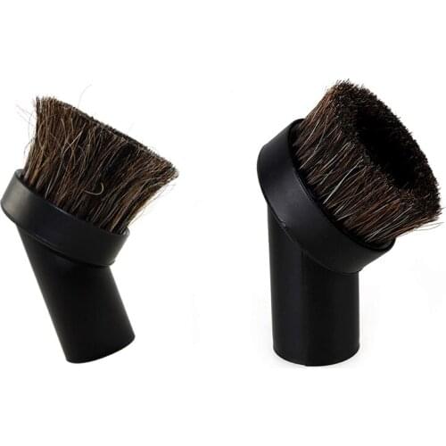 32mm Round Dust Brush, Black Horse Hair Vacuum Cleaner Attachment Replacement