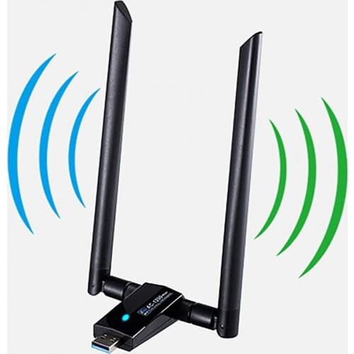 M-1200M Wireless Network Card High-speed Anti-interference Driver-free USB3.0 MT7612U Dual Band WiFi Transceiver for Router