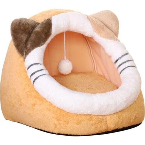 Soft Warm Cat Bed for Small Medium Pet Dog Soft Nest Kennel Kitten Puppy Bed House Sleeping Bag Pets Winter Warm Cozy Cave House