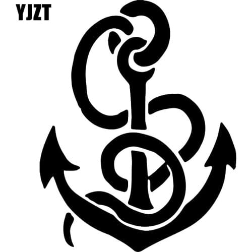 YJZT 14X17.9CM Anchor Creative Art Window Decoration Decal Car Decoration Stickers C25-0820