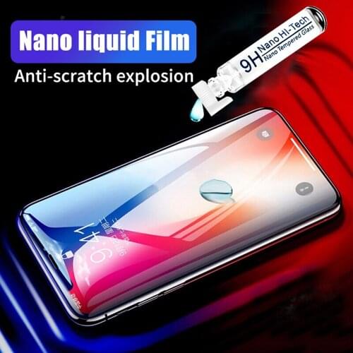 Nano Liquid Universal Tempered Glass For iPhone 11 X XS Max XR Screen Protector Full Cover For Xiaomi Samsung Anti-Scratch Film