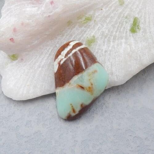 Natural Chrysoprase Cabochons Bead,Charms Women Jewelry Gift Gem Customized30x27x10mm 11g