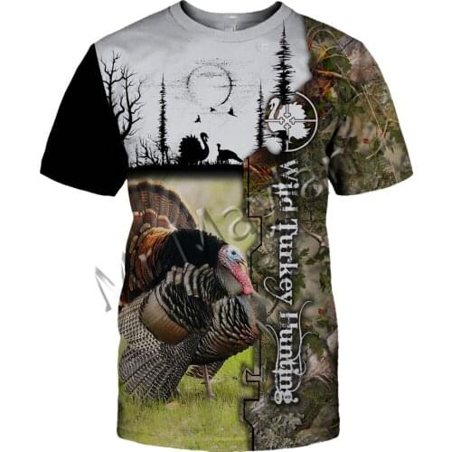New Fashion Animal Wild Turkey Hunting Colorful Men/Women O-Neck T-shirts 3D Print Leisure Streetwear Harajuku Short Sleeves S-2