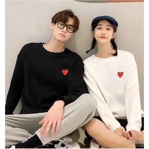 New Womens Unisex Lovers Ladies Girls Spring Fall Heart Embroidery Casual Love Sweetshirt Hoodie Basic Outfit Tops Drop Shipping