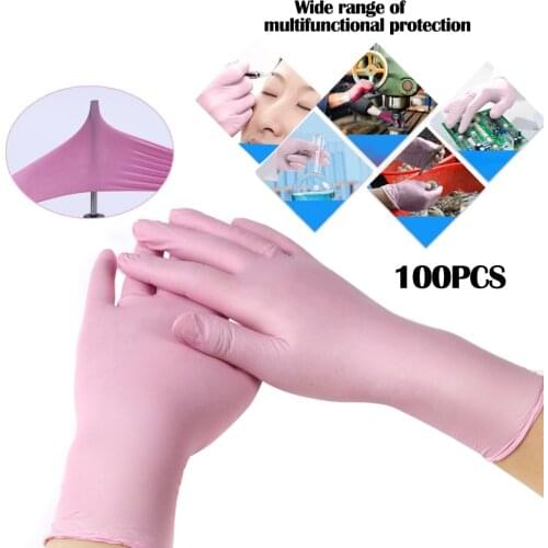 100Pcs Pink/Blue XL Disposable Gloves Latex For Home Cleaning Disposable Food Gloves Cleaning Gloves Anti-slip Acid/Alkali