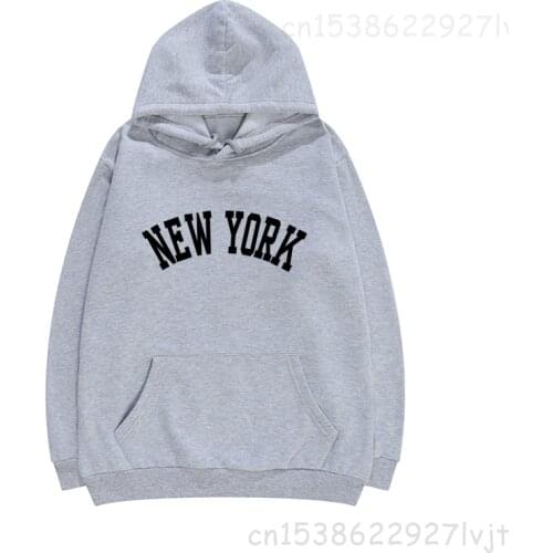 New Colors Sweatshirts Women New York Printing Hooded Female Cotton Thicken Pullover Hoodies Lady Autumn Tops