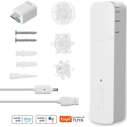 Tuya WIFI M515EGB Smart Motorized Chain Roller Blinds Pull Bead Curtain Motor Work For Alexa Google Home Electric Curtain Motor