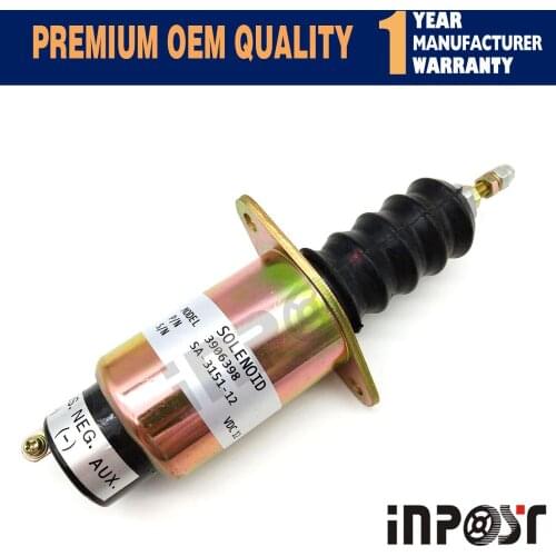In Stock Fuel Shutdown Solenoid 3906398 12V SA-3151-12 For Cummins 6CTA 8.3L (1 terminal)
