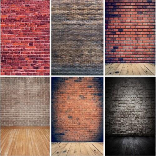 Art Fabric Photography Backdrops Props Wooden Floor Brick Wall Baby Portrait Photo Studio Background 21802ZTN-03