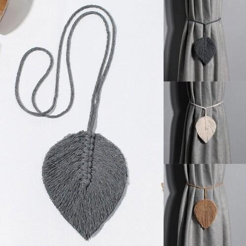 Leaf Curtain Straps Macrame Curtain Tiebacks Shaped Curtain For Living Room Holdback Window Curtain Home Bedroom Decoration