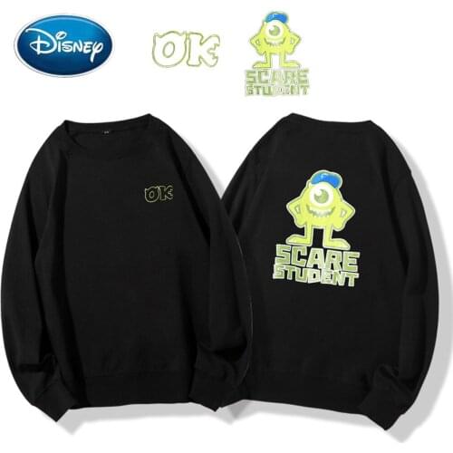 Disney Sweatshirt Fashion Back Monsters University Mike Letter Cartoon Print Women Unisex Long Sleeve Jumper Tee Tops 7 Colors